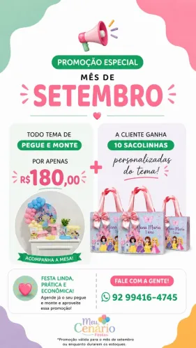 Promoção - pegue e monte