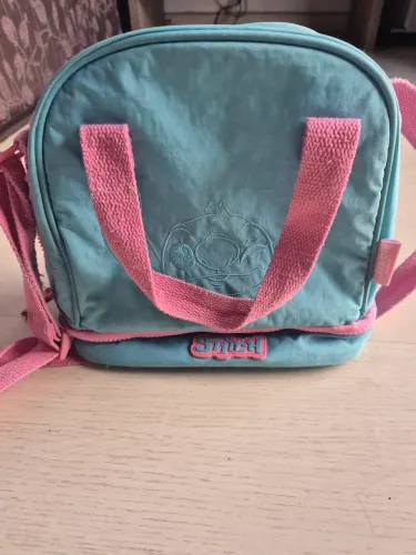 lancheira stitch azul e rosa