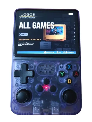 Console Portátil R36S HD 64GB + 22 Mil Jogos Tela IPS