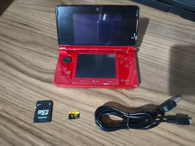 Nintendo 3DS vermelho metálico