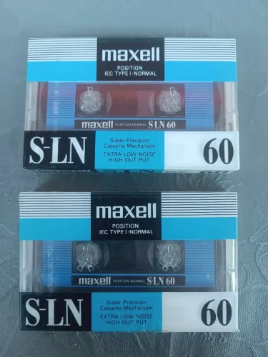 Fita k7 maxell S-LN 60 min 2 unidades virgens
