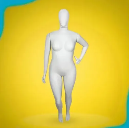 Manequim tamanho grande 