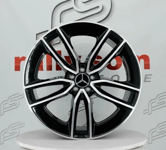 Jogo de Roda Mercedes GLE Preto Diamantada 5x112 - 22x10 e 22x11,5 Offset 55 e 53