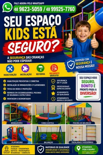 Instalação e Manutenção de Espaço Kids / Playground e Brinquedão