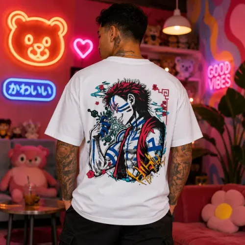 Camiseta FanArt Anime - Demon Slayer - Akaza