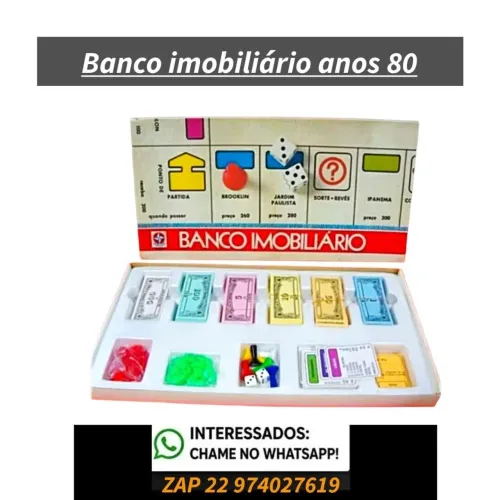 Banco imobiliário anos 80