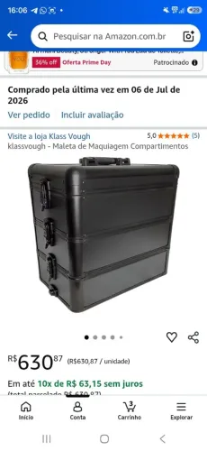 Maleta de Maquiagem Klas Vough NOVA
