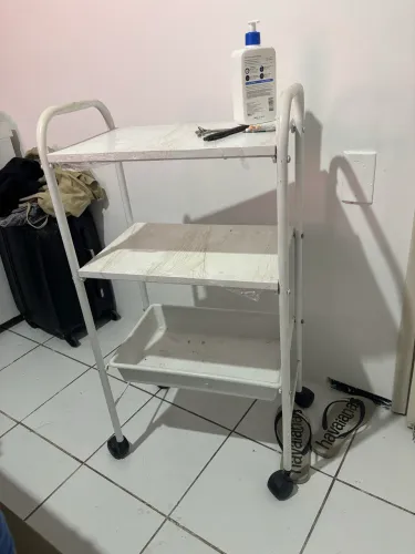Maca+carrinho auxiliar p/ estética 