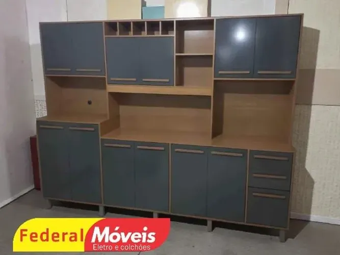 Armário de cozinha Espaçoso 2,53m - Temos Crediário