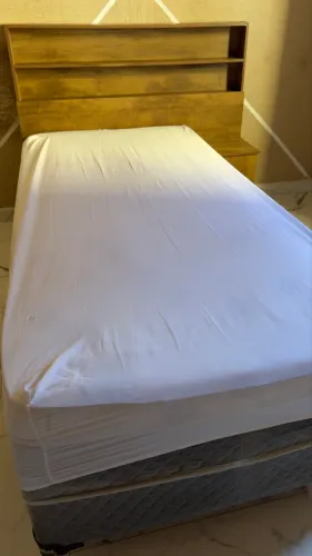 Cama Box Conjugada Solteiro Umaflex Star + Cabeceira com baú