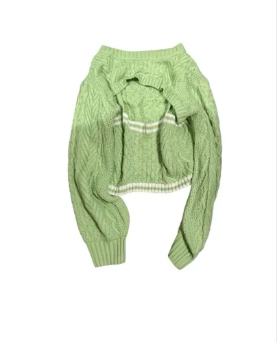 Blusa de tricô para amamentar