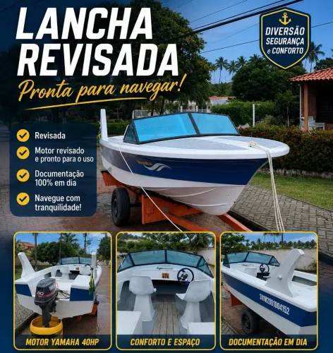LANCHA REVISADA - DOCUMENTAÇÃO 100% EM DIA!