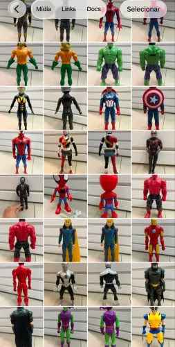Coleção de Bonecos Marvel e DC - 30 personagens - Excelente estado