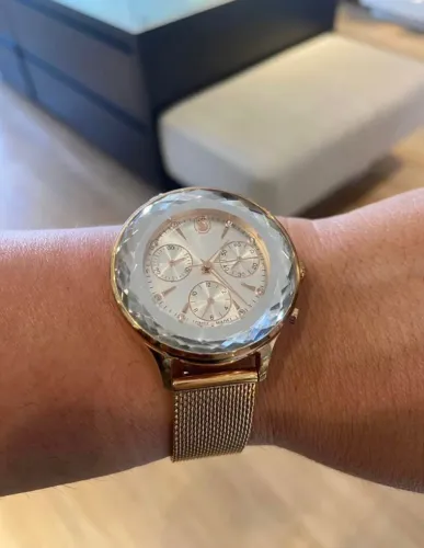 Relógio Swarovski Nova Chrono Ouro Rosa