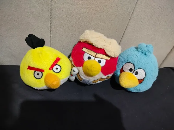 3 Pelúcias Angry Birds Originais 