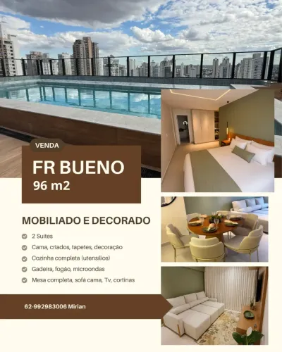 Apartamento para venda com 92 metros quadrados com 2 quartos em Setor Bueno - Goiânia - Go