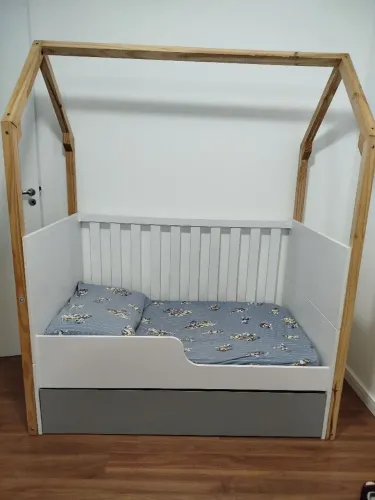 Berço Americano Mini Cama Casinha Aquarela Grão de Gente