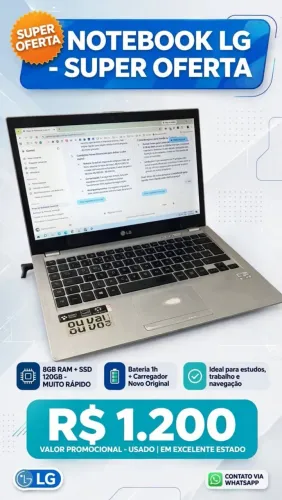 Computador Portátil LG (Notebook) - Rápido e em Excelente Estado!