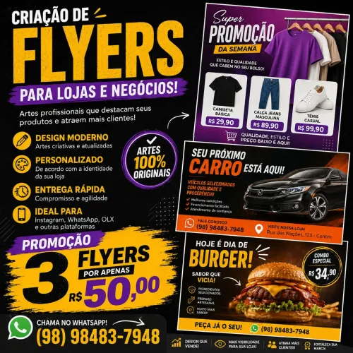 Flyers profissionais para sua loja