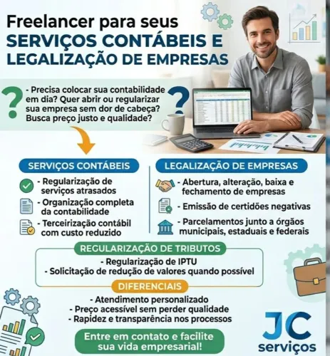 Ofereço meu serviço Contábil Freelancer 