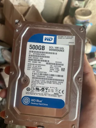 HD WD Blue 500GB SATA 3.5" - Não Testado