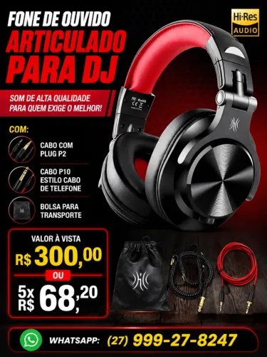 Fone de ouvido articulado