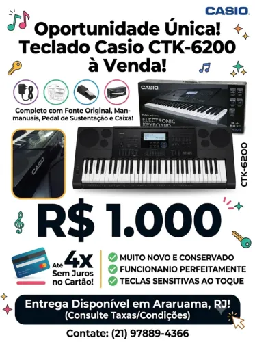 Teclado casio CTK 6200