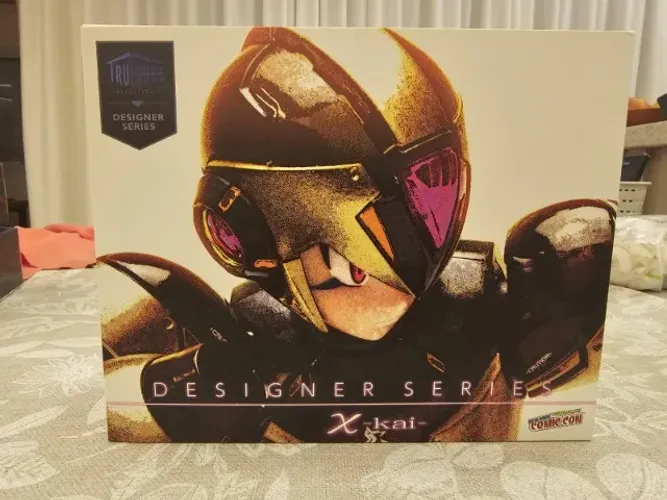 Megaman X Kai Truforce Preto Comic Con Designer Series figura de ação boneco