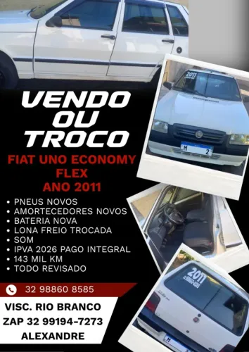 Fiat Uno Mille 1.0 Fire/ F.flex/ Economy 4P 2011