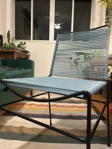 Cadeira Espaguete Azul Tok stok nova meses de uso