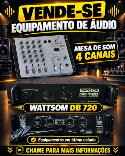 MEesa de som analógica de 4 canais E potência profissional