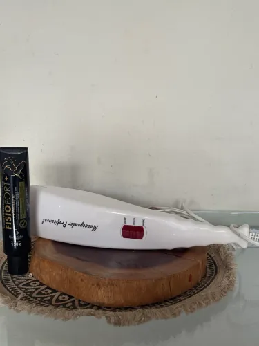 Massageador profissional elétrico três cabeças com infravermelho e dois níveis de massagem