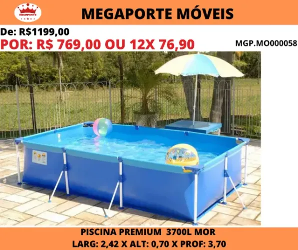 Piscina 3700L Standard Premium Mor