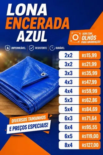 Lona Encerada Azul