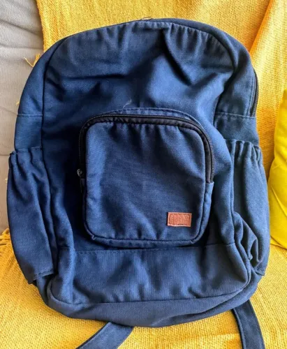 mochila artesanal azul resistente à água borna