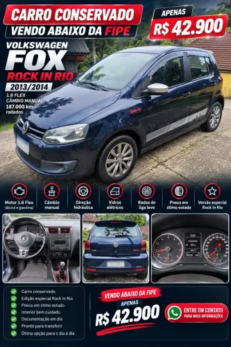 Volkswagen Fox Rock IN RIO 1.6 MI Total Flex 8V 5P 2014