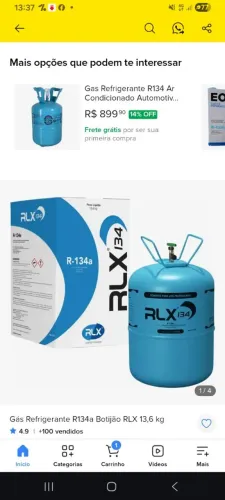 Gas de refrigeração