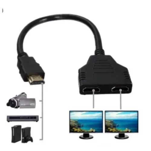 HDMI (macho) para 2 HDMI (fêmea) adaptador splitter
