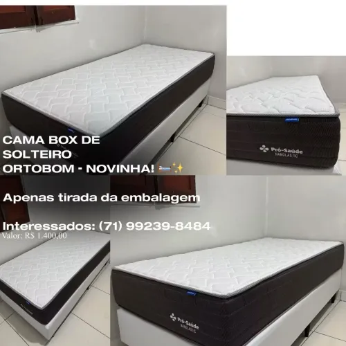 CAMA BOX DE SOLTEIRO ORTOBOM - NOVINHA!