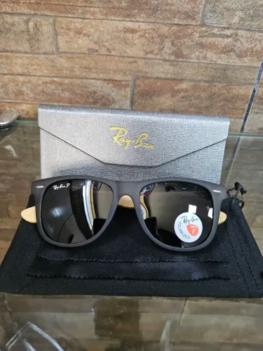 Óculos Wayfarer Bambu Lentes polarizadas