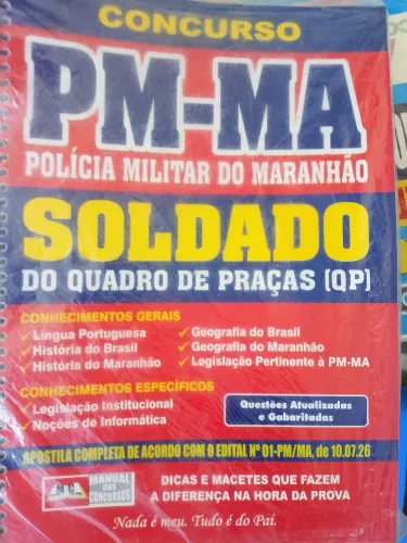 apostila para concurso público polícia militar ma