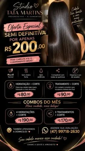 ? SEU CABELO LISO, ALINHADO E COM MUITO BRILHO! ?
