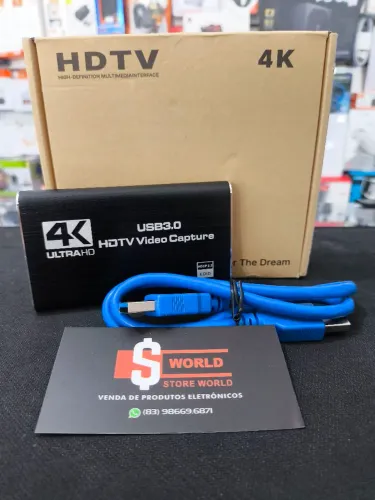 * Placa de Captura USB 3.0 - Pronta entrega. Loja Store World