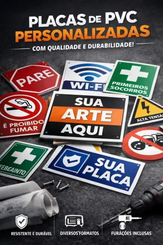 Placas de sinalização