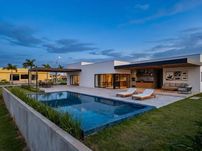 CASA COM 4 SUITES, COND. FECHADO!