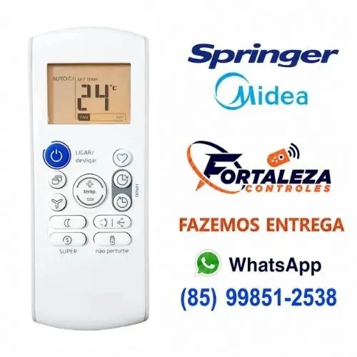 Controle Remoto Ar Condicionado Springer Midea Split RG57B MaxiFlex - Fazemos Entrega