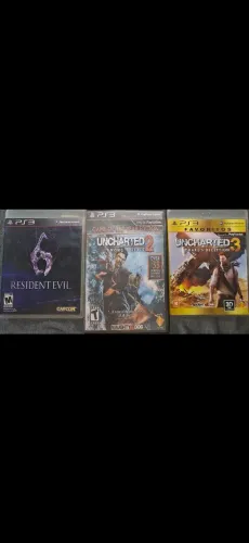 Combo: residente evil 6+ uncharted 2 + uncharted 3 - PS3