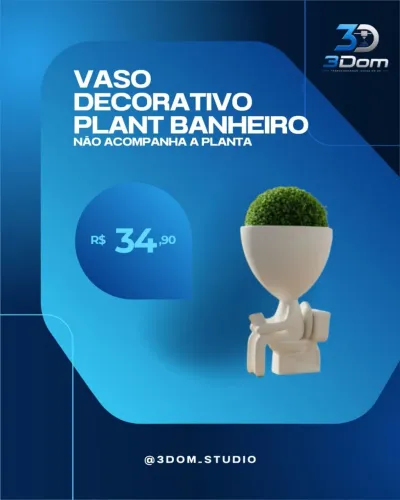 VASO DECORATIVO PLANT BANHEIRO 