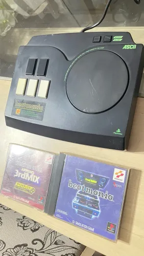 Controle Beatmania PS1 Com 2 Jogos Originais Japoneses