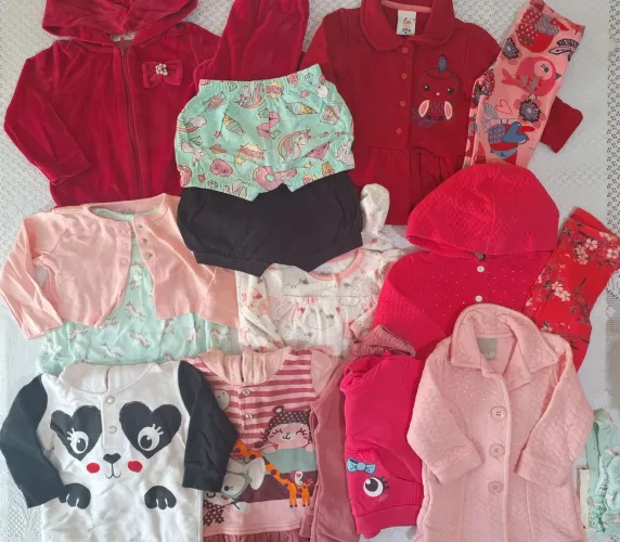 Lote de roupas bebê menina - tamanho até 6 meses